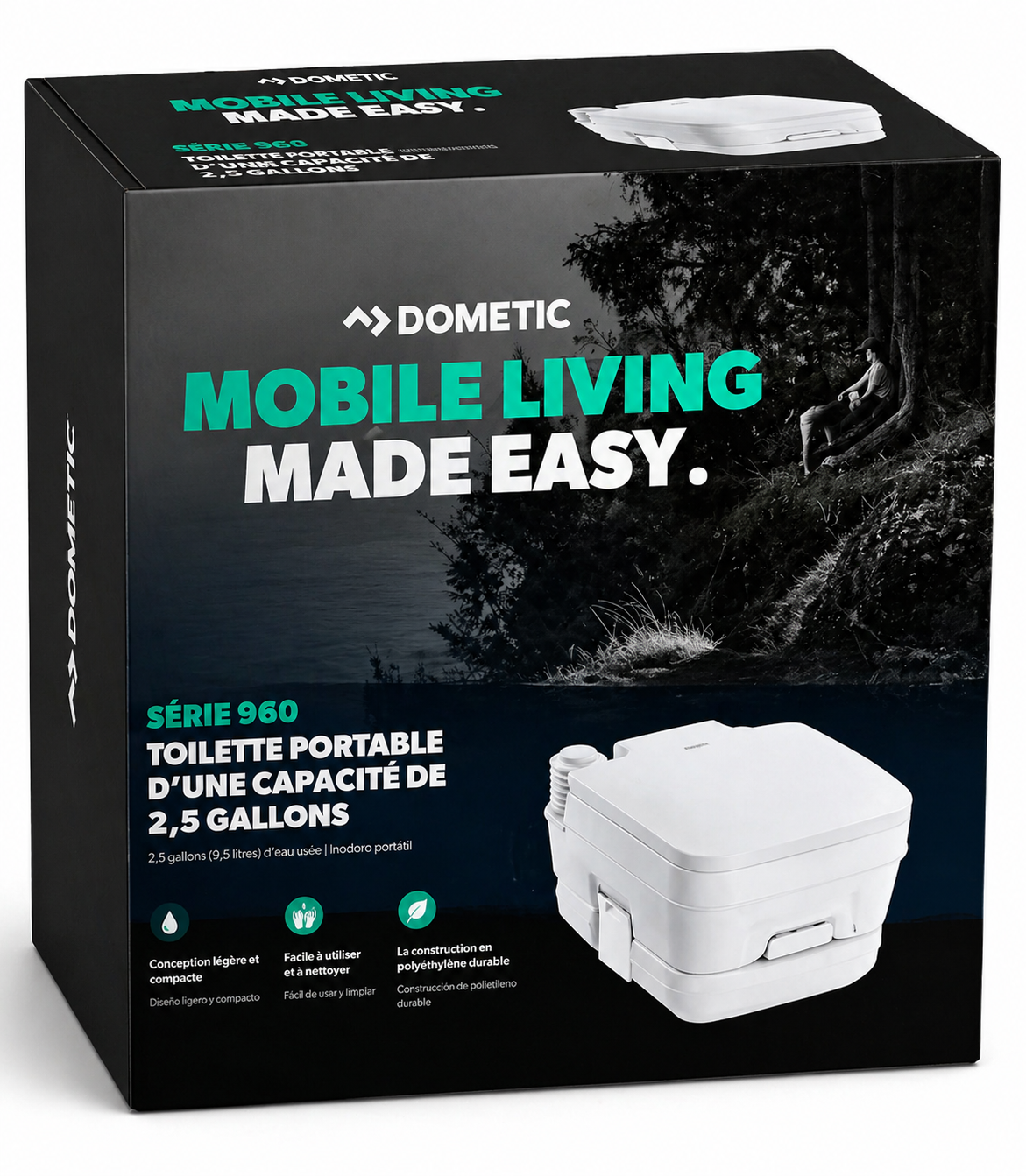 Dometic Série 960 Toilette portable 2,5 gallons