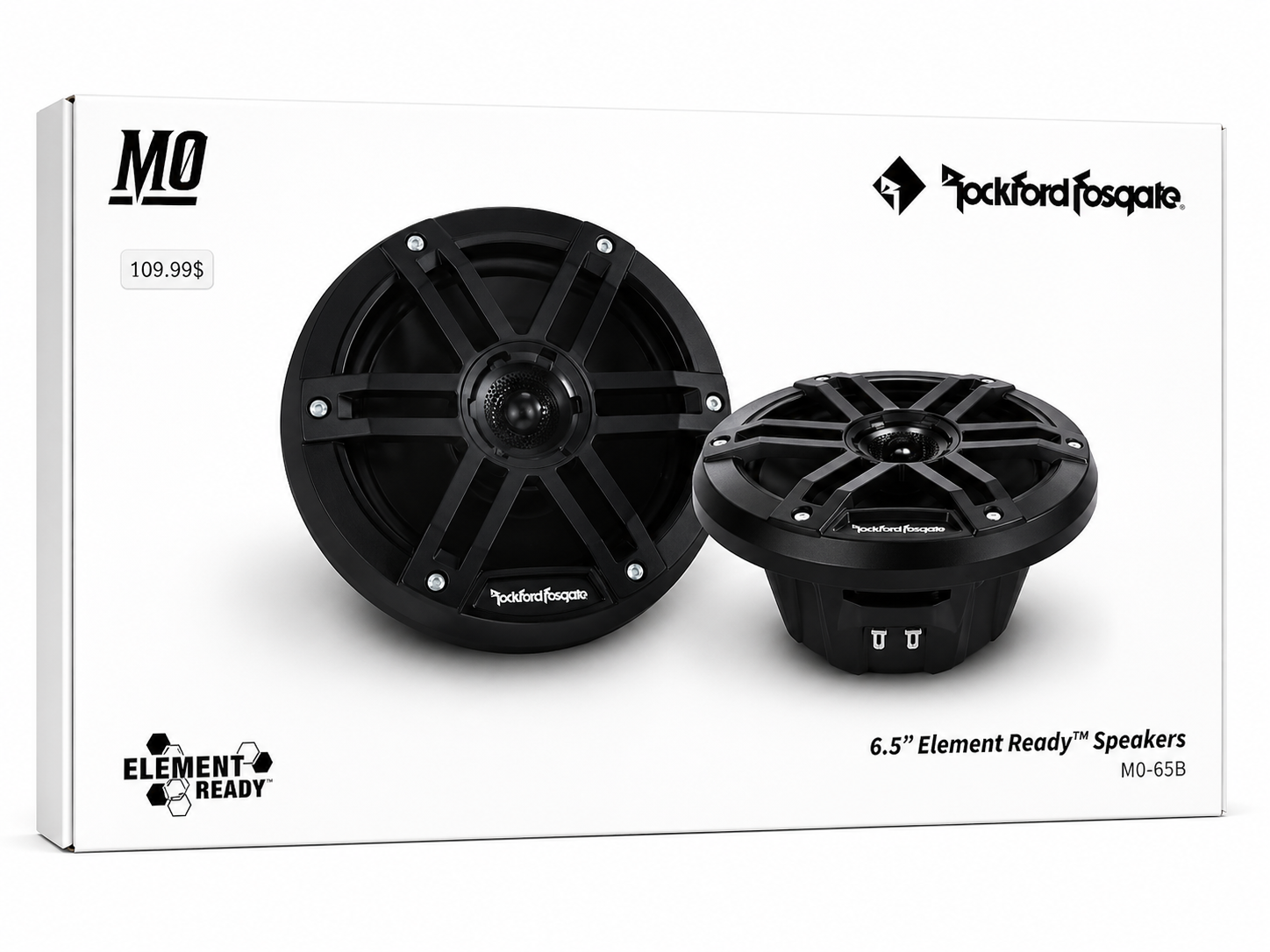 Rockford Fosgate M0-65B Haut-parleurs 6,5 po Element Ready