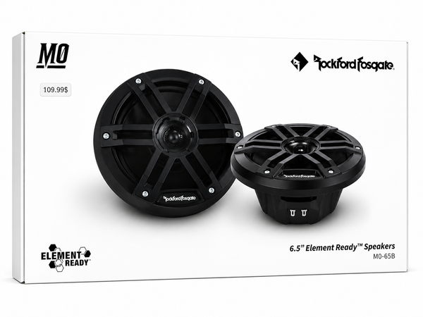 Rockford Fosgate M0-65B Haut-parleurs 6,5 po Element Ready