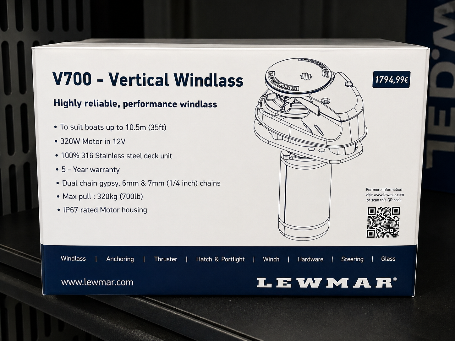 Lewmar V700 Guindeau vertical